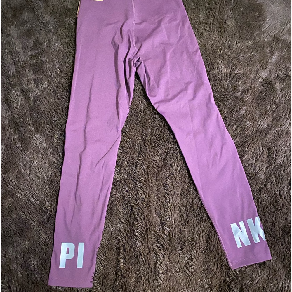 New PINK active full length large reflective detail PINK on back of bottom legs